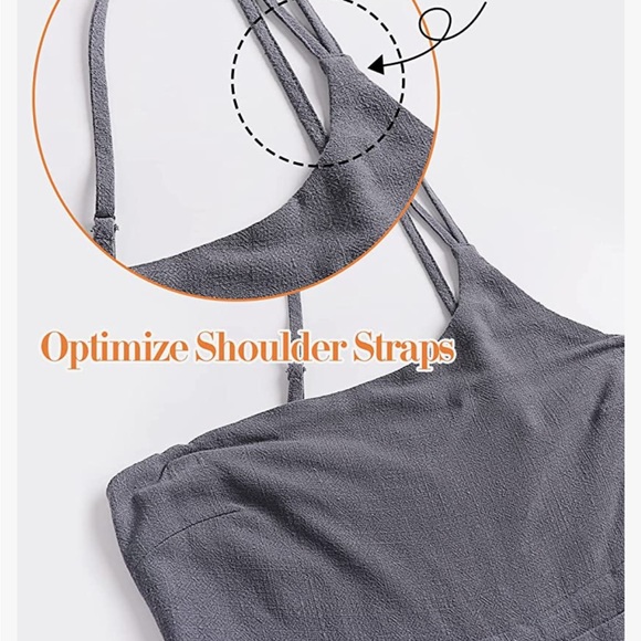 ANRABESS Women's Summer Straps One Shoulder Wide Leg Jumpsuit Romper w/ Pockets - Picture 4 of 4